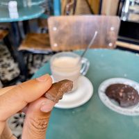 Vegan milk chocolate   at Cafe Bastet in Jerusalem