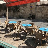 Outside at Cafe Bastet in Jerusalem