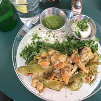Vegan curry at Cafe Bastet in Jerusalem