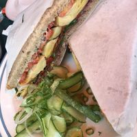 Artichoke sandwich at Cafe Bastet in Jerusalem