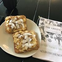Tasty banana toast  at The Green in Nuremberg