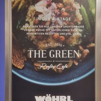 Restaurant sign at The Green in Nuremberg