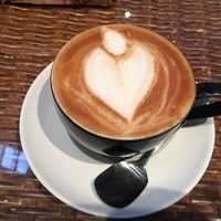 Cafe latte with soymilk at Freak Coffee in Ubud