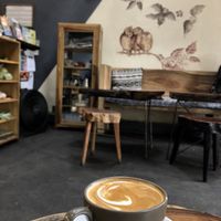 cappuccino with coconutmilk at Freak Coffee in Ubud