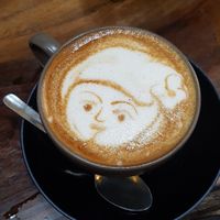 Cute soya cappuccino at Freak Coffee in Ubud