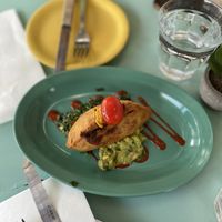 Pumpkin empanada!! Not sweet, savory and delicious - the guac and garnish were delicious too 🤤 at Jajaja Mexicana - Lower East Side in New York City