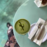 Coconut matcha reposado drink was BOMB 💣 and look at this adorable cactus 🌵!!! at Jajaja Mexicana - Lower East Side in New York City