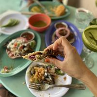 FISH TACO UP CLOSE ALMOND BUTTER BATTER at Jajaja Mexicana - Lower East Side in New York City
