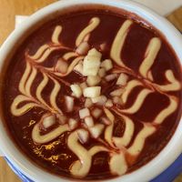 Beet soup, so good! Was surprised. Loved the bits of apple in it.   at Jajaja Mexicana - Lower East Side in New York City