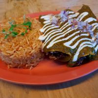 Verde enchiladas at Jajaja Mexicana - Lower East Side in New York City