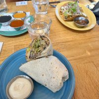 Burrito and tacos   at Jajaja Mexicana - Lower East Side in New York City