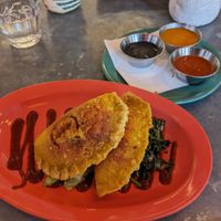 Beet and pumpkin empanadas at Jajaja Mexicana - Lower East Side in New York City