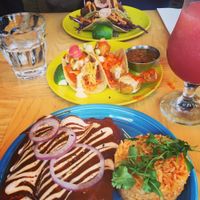 mole enchiladas, buffalo tacos, fish tacos at Jajaja Mexicana - Lower East Side in New York City