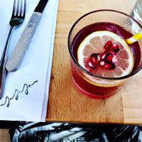 Pomegranate jalapeño margarita  at Jajaja Mexicana - Lower East Side in New York City