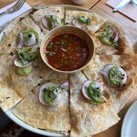 Birria quesadilla (huge)  at Jajaja Mexicana - Lower East Side in New York City
