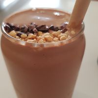 Choc Peanut smoothie at Conscious Cravings Co in Mordialloc