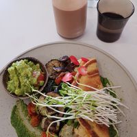 Om lette & choc peanut smoothie at Conscious Cravings Co in Mordialloc