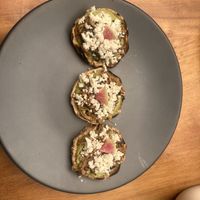 Sopes con pipián y setas  at Suwa Restaurante Vegano in Queretaro