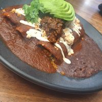 Enchiladas at Suwa Restaurante Vegano in Queretaro