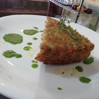 Fritatta. Chickpea. With coriander dressing.  at Suwa Restaurante Vegano in Queretaro