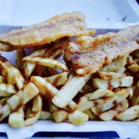 Vegan Sausage Supper at Land and Sea Fish and Chip Shop in Polmont