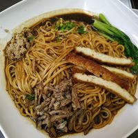 Mince 'meat' golden noodle $4.50 at Rice House 谷王栈( 粥大王) in Central Singapore