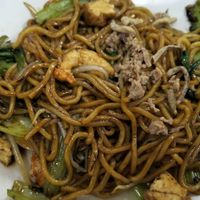 Dry prawn noodles portion a bit small. at Rice House 谷王栈( 粥大王) in Central Singapore