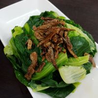 Baby kai lan (SGD 4.50). at Rice House 谷王栈( 粥大王) in Central Singapore