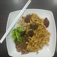 Mushroom wheat noddle at Rice House 谷王栈( 粥大王) in Central Singapore
