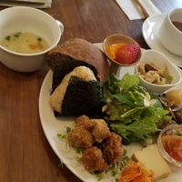 daily plate with soup at Cafe Loop in Kawasaki