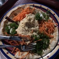 Hummus pita  at Ponsonby Food Court in Auckland