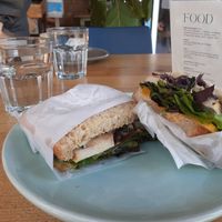 Vegan sandwich, so fresh and yummy at Friends of the Earth Cafe in Collingwood
