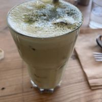 Soy iced maple matcha   at Friends of the Earth Cafe in Collingwood
