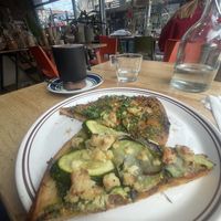 Beautiful crust and topping flavour combo   at Friends of the Earth Cafe in Collingwood