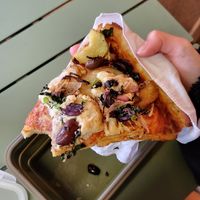 The charming orchestra of feta, olive, potato and kale at Friends of the Earth Cafe in Collingwood