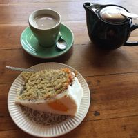 Citrus Cake & Chai: $11 (cake = $6) at Friends of the Earth Cafe in Collingwood