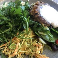 Plate of the day at Friends of the Earth Cafe in Collingwood