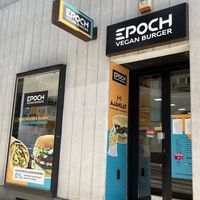 Restaurant front  at Epoch Vegan Burger in Budapest