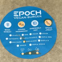 Burger choices  at Epoch Vegan Burger in Budapest