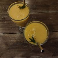 mango juice at Dimali Inn in Mirissa