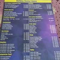 Menu at Dimali Inn in Mirissa