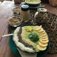 Green power smoothie bowl  at Aloha Coffee Gallery in Mirissa