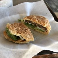 Vegan Cheese Burger 😍 at Salubrious Juice & More in Frisco