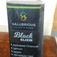 $6.99 Black Elixer (16oz) - Himalayan Salt is strong but a good combination of flavors. at Salubrious Juice & More in Frisco