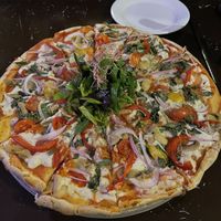 The “amazing” vegan pizza at NaturAle Cusco in Cusco