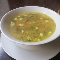 Quinoa Soup with veggies at NaturAle Cusco in Cusco