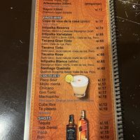 Menu  at NaturAle Cusco in Cusco