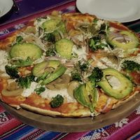 Vegan and gluten free pizza at NaturAle Cusco in Cusco