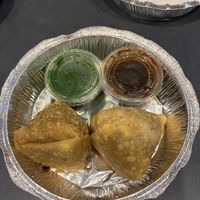 Vegetables Samosas weren’t greasy  at Rajput Indian Cuisine in Norfolk