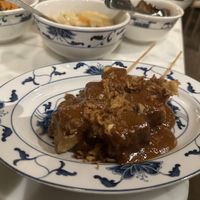  Tofu/ Tempeh skewer with special soy sauce  at Indrapura in Amsterdam